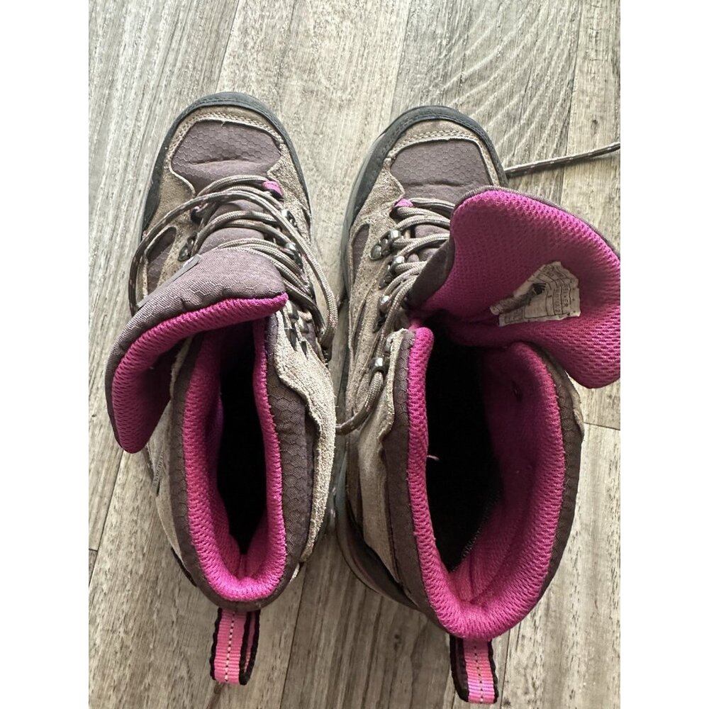 High Sierra Trekker Women’s Boots Brown Purple Size 9 Hiking Outdoor Lace up - Picture 4 of 10